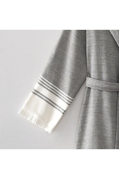 Ecocotton Erva Anthracite Melange - Ανδρικό μπουρνούζι, 100% οργανικό βαμβάκι