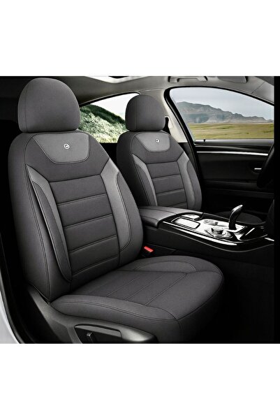 NATOCONCEPT مجموعة غطاء مقعد السيارة المتوافقة مع جميع السيارات - أسود بريميير