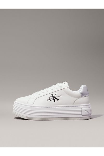 Calvin Klein Platform Printed Shoes - Low Lace up Sneakers