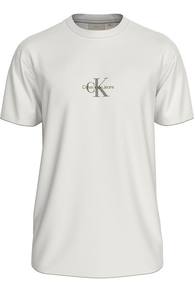 Calvin Klein Men's Brand Logo Organic Cotton Casual White T-Shirt J30J325649 Ybi