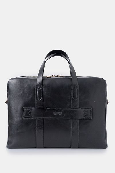 HELMBROOK Benedict Genuine Leather Men's 15.6" Two-Compartment Laptop Bag