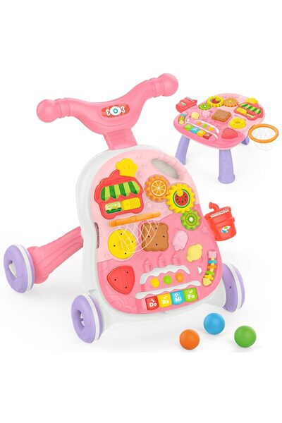 Smart Vibe Antemergator Multifunctional 5in1 Rollix Indiggo® - Balansoar, Scooter, Premergator, Pink