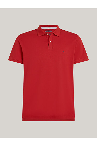Tommy Hilfiger Men's Polo Neck Organic Cotton T-Shirt - Daily Use, Short Sleeve