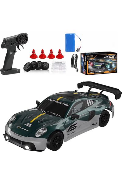 HAIZOL RC Drift Car 4Wheel Drive 1:16 scale 30+KM/H Full High Speed with LED Lights and Drifting Tires