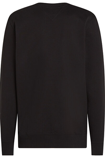 Tommy Hilfiger Herren-Pullover aus Baumwolle mit Markenlogo, Schwarz, geeignet für den täglichen Gebrauch MW0MW37237 BDS
