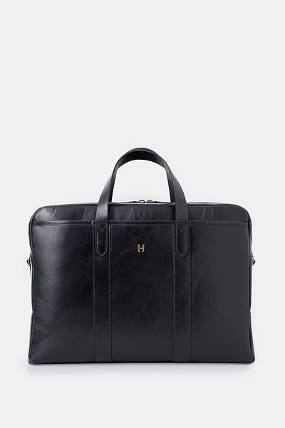 HELMBROOK Benedict Genuine Leather Men's 15.6" Two-Compartment Laptop Bag
