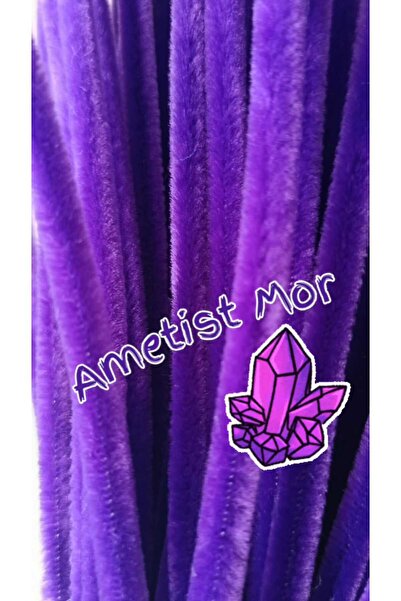 hobidaşım Şönil Koyu mor Renk 30 cm 20 li 1 Paket Mor Renkli Tüylü Tel Peluş ...