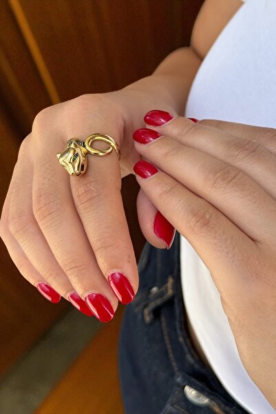 Utku Kuyumculuk 14 Ayar Puma Siyah Mineli Altın Yüzük