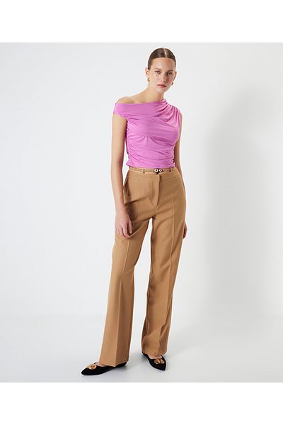 İpekyol Straight fit pants with metal accessories