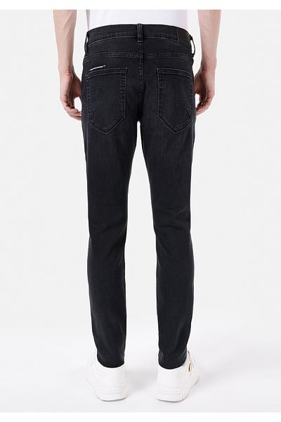 Colin's Skinny Fit Low Waist Narrow Leg Men's Black Jean Trousers