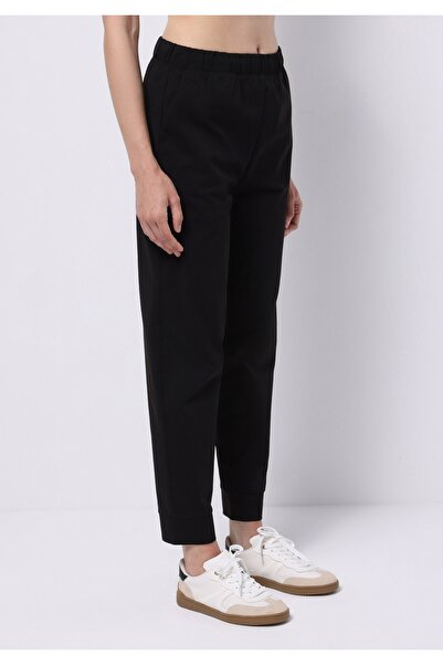 Colin's Regular Fit Orta Bel Düz Kadın Siyah Eşofman Altı