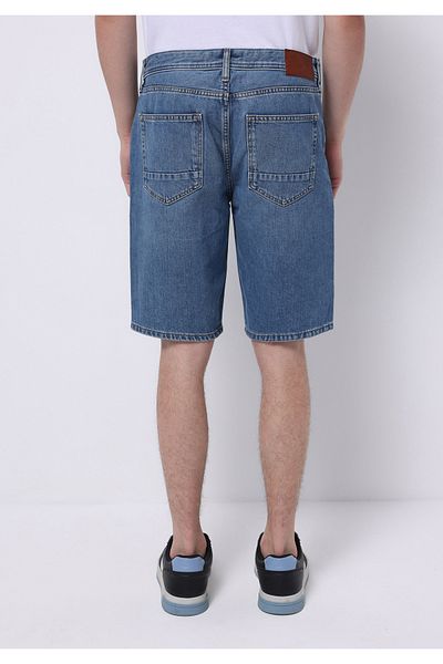 Colin's Regular Fit Mid Waist Plain Men's Light Indigo Denim Jean Shorts with Pockets