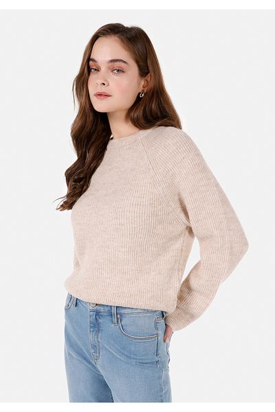Colin's Regular Fit Round Neck Women's Gray Sweater