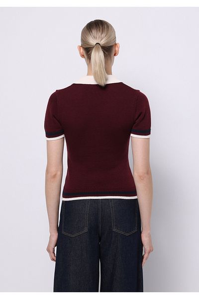 Colin's Slim Fit Women's Burgundy Sweater