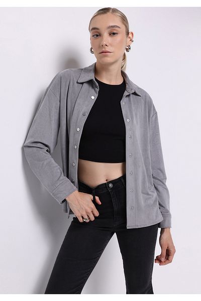 Colin's Regular Fit Women's Gray Shirt