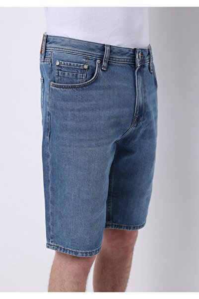 Colin's Regular Fit Orta Bel Düz Erkek Light İndigo Cepli Denim Jean Şort