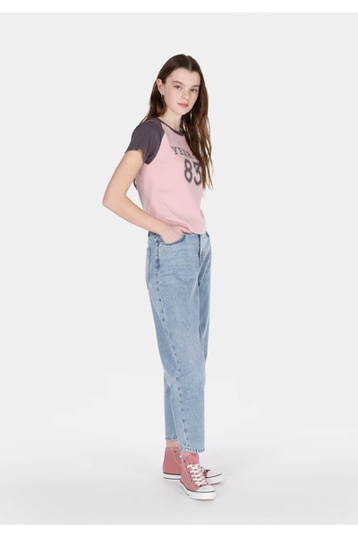 Colin's 855 Fıona Barrel Fit Kadın Mavi Jean Pantolon