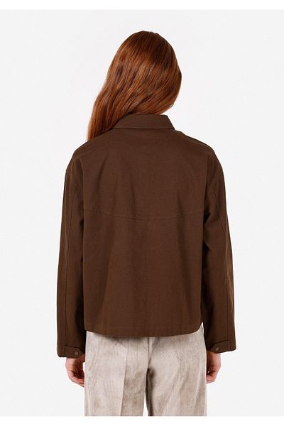 Colin's Relaxed Fit Shirt Neck Women's Brown Long Sleeve Shirt