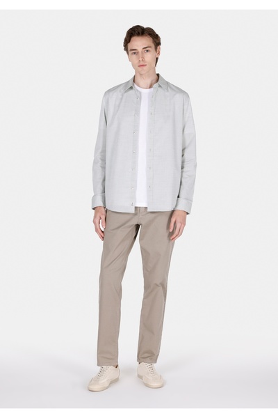 Colin's Regular Fit Shirt Neck Düz Erkek Yeşil Uzun Kol Gömlek
