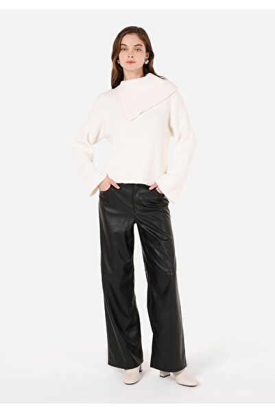 Colin's Regular Fit Balıkçı Yaka Kadın Ekru Kazak