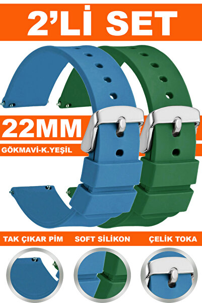 Trendburada Redmi Watch 5 Active / Xiaomi Redmi Watch 5 Lite Uyumlu 22mm Silikon Kordon Kayış M4