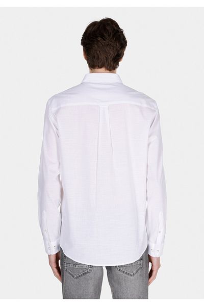 Colin's Regular Fit Shirt Neck Plain Men's White Long Sleeve Shirt