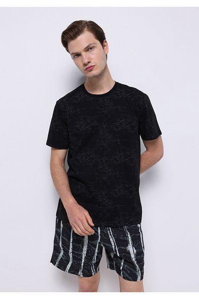 Colin's Regular Fit Printed Men's Anthracite Swim Shorts