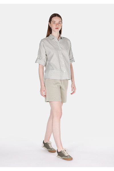 Colin's Regular Fit Mid Waist Printed Women's Green Shorts