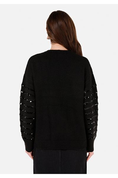 Colin's Regular Fit Round Neck Women's Black Sweater