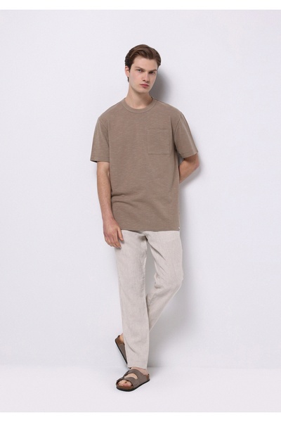 Colin's Regular Fit Orta Bel Uzun Paça Erkek Keten Taş Pantolon