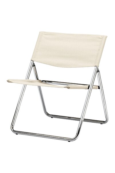 IKEA katlanır sandalye, paslanmaz çelik-bej