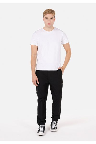 Colin's Regular Fit Mid Waist Straight Leg Men's Black Trousers