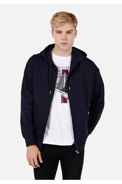 Colin's Oversize Fit Men's Navy Blue Sweatshirt
