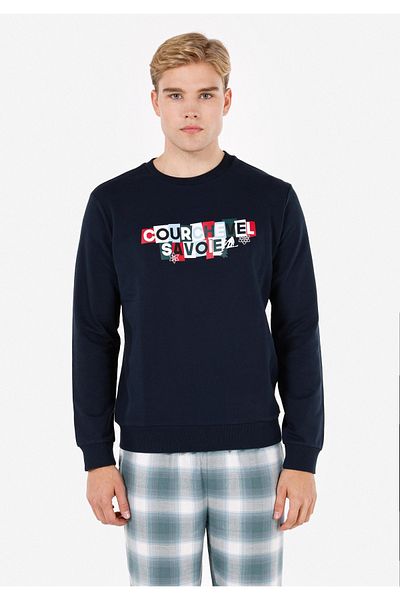 Colin's Regular Fit Men's Navy Blue Sweatshirt