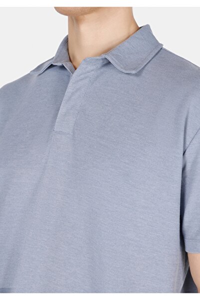 Colin's Tricou albastru cu mânecă scurtă pentru bărbați, cu gât polo, cu potrivire confortabilă