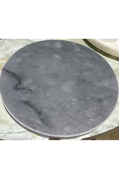 PeraMarble Natural Marble Gray Serving Plate