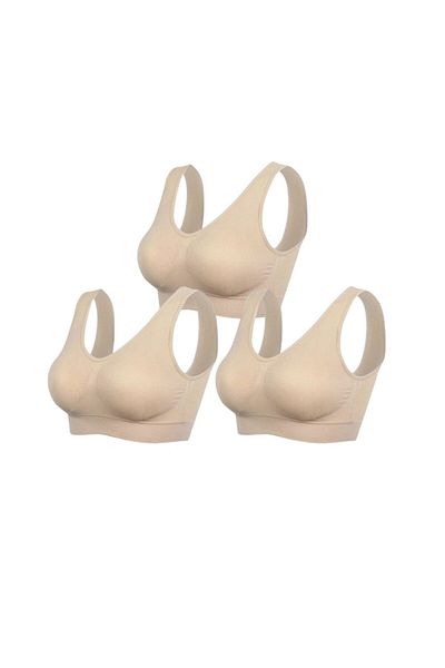 FOREVER MORE 3-Piece Women's Seamless Thick Strap Flexible Pad Bustier