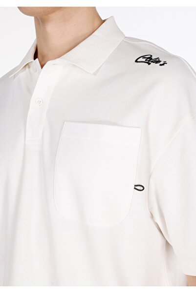 Colin's Оверсайз-крій, поло-комір, прямий крій, чоловічий, білий, короткий рукав, футболка