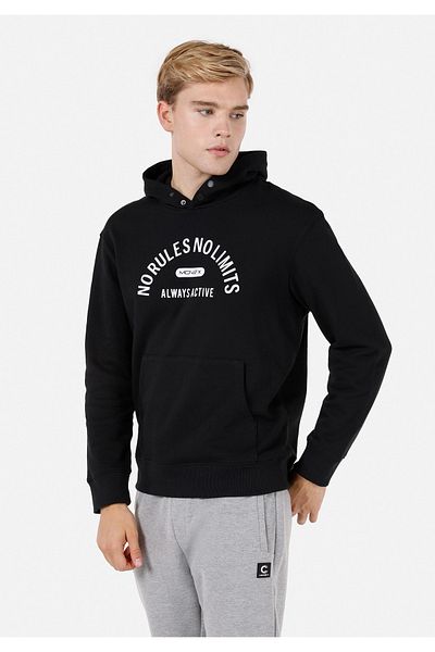 Colin's Comfort Fit Men's Printed Black Sweatshirt