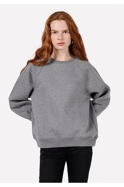 Colin's Regular Fit Round Neck Printed Women's Gray Sweatshirt