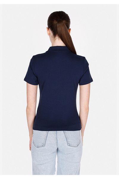 Colin's Slim Fit Polo Neck Plain Women's Navy Blue Short Sleeve T-Shirt