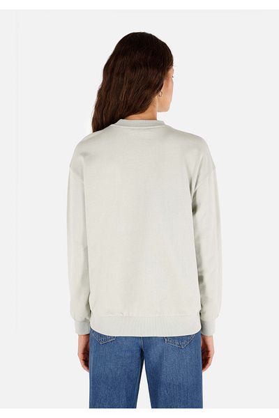 Colin's Regular Fit Round Neck Printed Women's Green Sweatshirt
