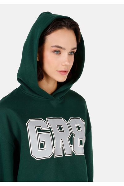 Colin's Comfort Fit Kapüşonlu Kadın Yeşil Sweatshirt