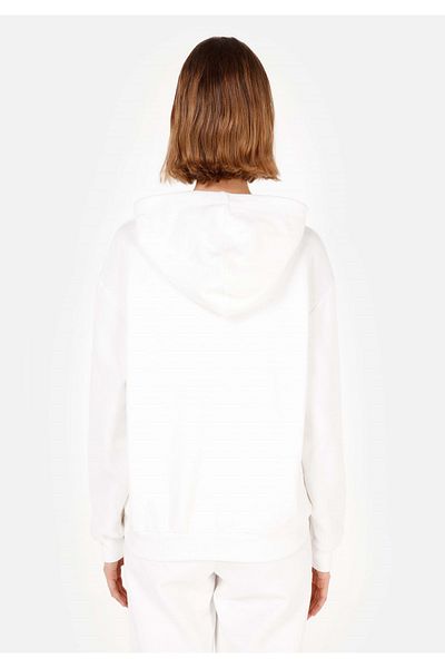 Colin's Regular Fit Hooded Plain Women's White Sweatshirt