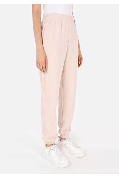 Colin's Regular Fit Orta Bel Düz Kadın Bej Eşofman Altı