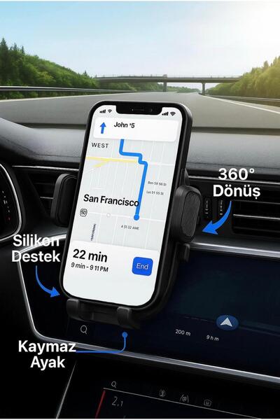 CENTER STORE Araç İçi Telefon Tutucu Kancalı Premium Araba Telefon Tutacağı H...