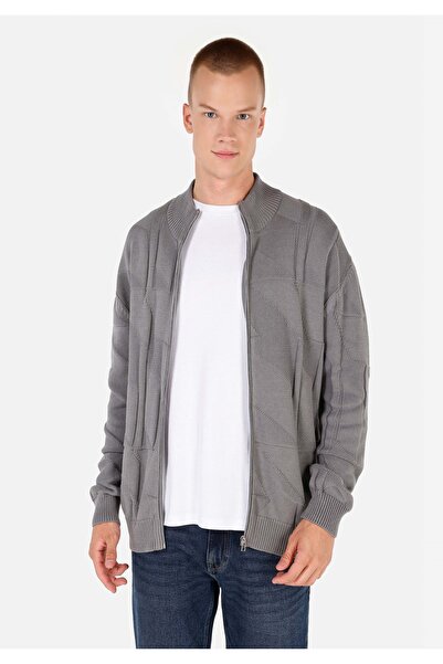 Colin's Regular Fit Erkek Gri Hırka
