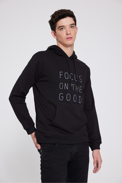 D'S Damat Ds Damat Slim Fit Black Sweatshirt