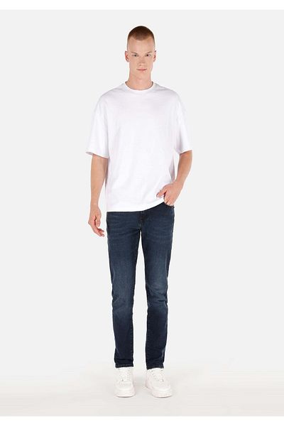 Colin's Slim Fit Low Waist Skinny Leg Dark Blue Men's Trousers Cl1070531