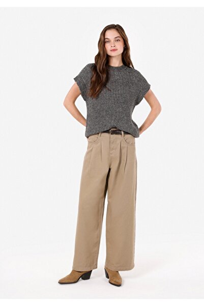 Colin's Regular Fit Yuvarlak Yaka Kadın Gri Kazak